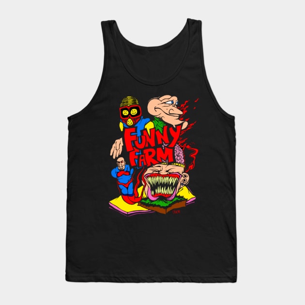 Funny farm Tank Top by peteoliveriart